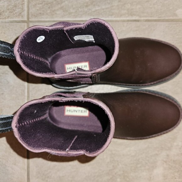 Purple Hunter Refined Stitch Waterproof Chelsea Boot Size US6 - Picture 7 of 9
